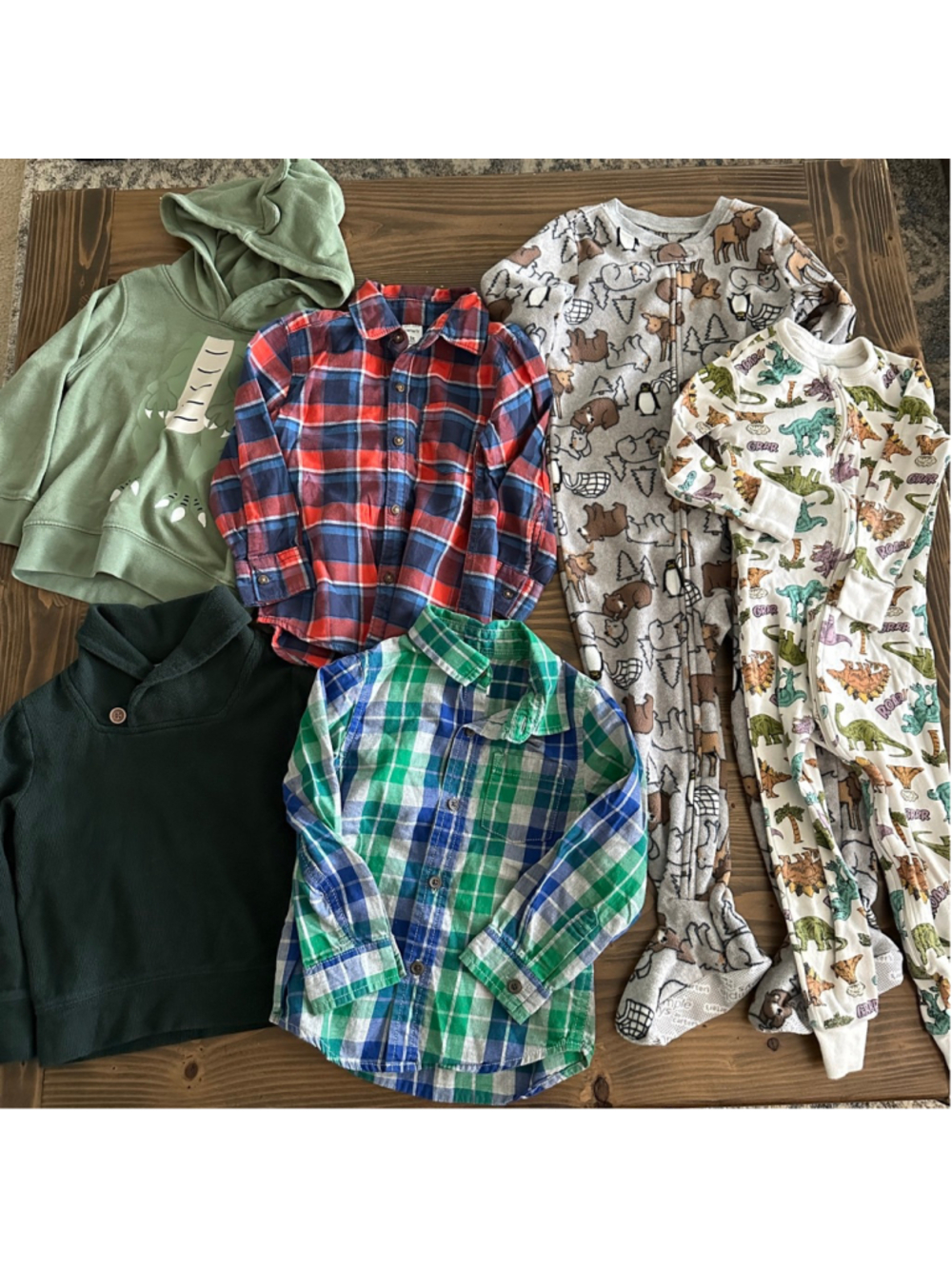 Boys Clothing Lot 3T Carter's Gap Old Navy Cat & Jack Pajamas 6 Pc